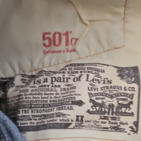 Levis 501 CT Size 27 Destroyed Distressed Indie Grunge Trendy Light Blue Jeans - Picture 14 of 14